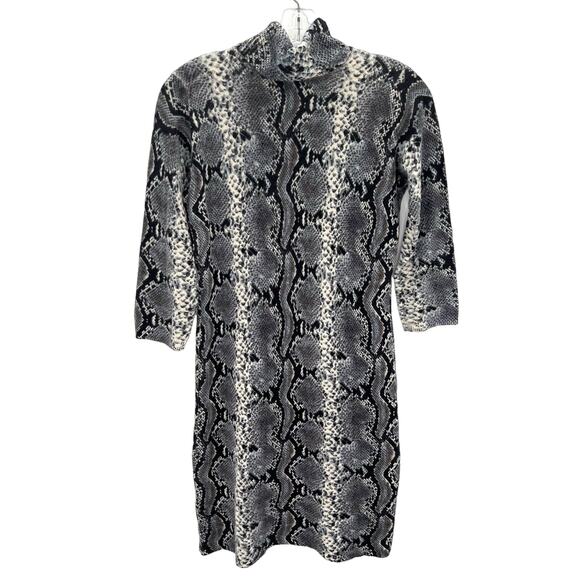 Pure Amici Dresses & Skirts - Pure Amici cashmere turtleneck snake print women’s sweater dress